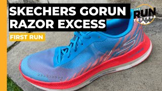 Skechers GoRun Razor Excess First Run Review A light and snappy daily trainer [upl. by Aisats236]