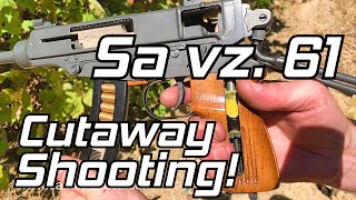 Sa vz61 Skorpion Cutaway  Shooting Full Auto in Slow Motion [upl. by Yenttihw]