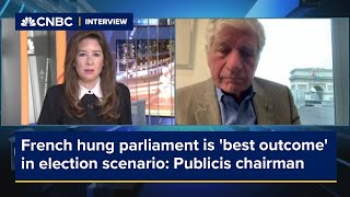 French hung parliament is best outcome in election scenario Publicis chairman [upl. by Illil]