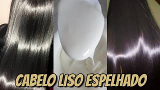 PROGRESSIVA CASEIRA DE SORO FISIOLÓGICO e LEITE  Cabelo liso escorrido espelhado [upl. by Roselane]