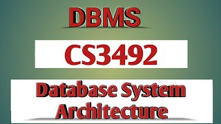 Database system architecture in DBMS tamilCS3492Anna university reg2021 [upl. by Laurance450]