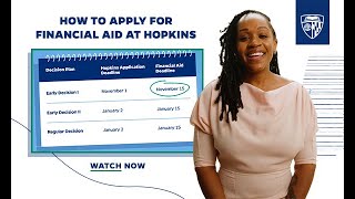 How to Apply for Financial Aid at Hopkins [upl. by Aisined]