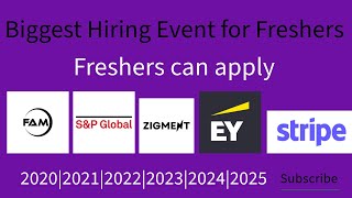 Zigment  SampP Global  EY  Stripe  Fam 2021 2022  2023  2024 jobs [upl. by Eisseb]