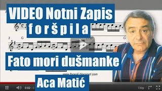 Notni zapis forspila Fato mori dusmanke Aca Matic [upl. by Ahsaz318]