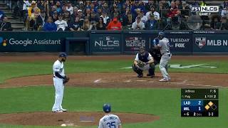 Yasiel Puig 3Run Home Run vs Brewers  Dodgers vs Brewers NLCS Game 7 [upl. by Eldnik]