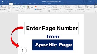 How to Start Page Numbering from a Specific Page in Word  MS Word [upl. by Darline]