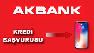 Akbank Kredi Başvurusu Nasıl Yapılır Mobil Bankacılık akbank [upl. by Amirak]