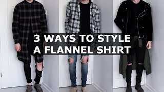 3 Ways to Style a Flannel Shirt  Oversized Longline Plaid Shirt  Gallucks [upl. by Darren]