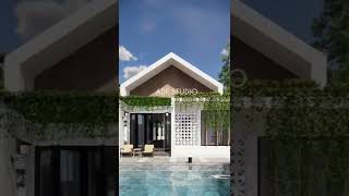 Resort Design  Cottage Design  Small Space Resort with Pool  ADF Studio shorts short [upl. by Ansel]