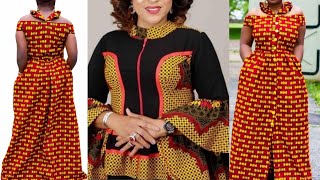 Latest Ankara Long Gown Styles For Classic Ladies  Lace styles  New Ankara Styles 2022 [upl. by Nymzaj538]