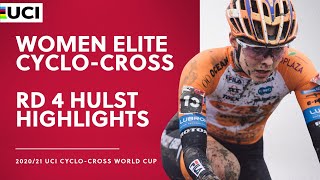 Round 4  Women Elite Highlights  202021 UCI Cyclocross World Cup  Hulst [upl. by Zetnas]