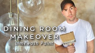 This DID NOT go as planned  TwoTone Limewash Paint  DINING ROOM MAKEOVER [upl. by Ogren628]