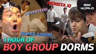 CC 1 Hour of BOY GROUP dorm life SEVENTEEN MONSTAX SUPERJUNIOR [upl. by Tabber715]