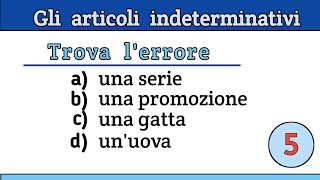 Italian quiz 272level A1Italiano per stranieriGli articoli indeterminativi [upl. by Merete461]