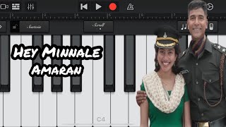 Hey Minnale  Amaran  Easy Piano Notes  GarageBand [upl. by Llehcram]