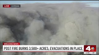 Gormanarea fire burns at least 3500 acres [upl. by Yelyk]