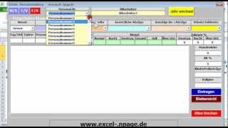 Personalverwaltung mit Excel Datenbank der Mitarbeitern Stammdatenavi [upl. by Lemuel672]