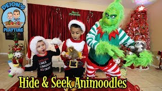 HIDE amp SEEK with ANIMOODLES  THE GRINCH  DEIONS PLAYTIME [upl. by Gnourt]