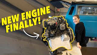 FINALLY A NEW ENGINE IN OUR VAN VW T3 Vanagon engine swap and a diesel heater [upl. by Sitelc726]