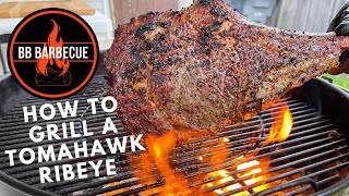 How to Grill a Tomahawk Steak on a Weber Kettle [upl. by Niahs]