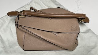 How to flatten the Loewe Small Puzzle Bag [upl. by Nasas]