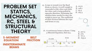 Problem Set  STATICS MECHANICS and STRUCTURAL THEORY [upl. by Azmuh]