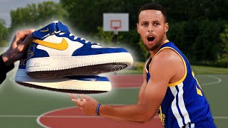 Best Custom Golden State Warriors Air Force 1 NBA Edition [upl. by Anaoj939]