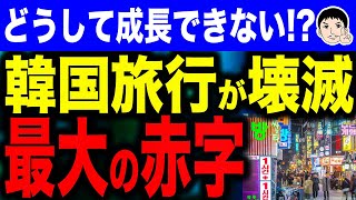 【25％もいて、消費額はおいくら❓🤷】韓国旅行収支が最大の赤字に！？もう観光は諦めろ…韓国経済の深刻な現実！ [upl. by Nairred756]