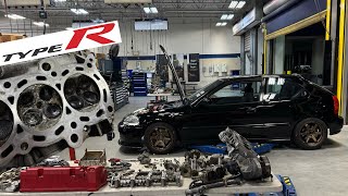 JDM K20A TypeR Engine Full Teardown  Track Ready 1996 Honda Civic DX Hatchback [upl. by Ornie]