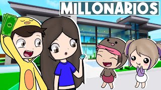 ME ADOPTA UNA FAMILIA DE MILLONARIOS EN BROOKHAVEN ROBLOX [upl. by Erdnaek992]