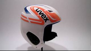 Uvex Wing S Ultra Race Helmet WhiteOrangeBlue  ARTECHSKIcom  2009 Model Year [upl. by Yreme]