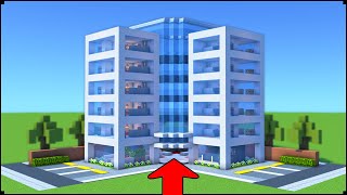 How To Make a Modern Hotel In Minecraft  City Tutorial quotIncluding Interiorquot [upl. by Nnaillek749]