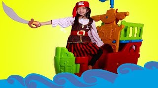 Emma Pretend Play with Pirate Ship Toy [upl. by Hussey]