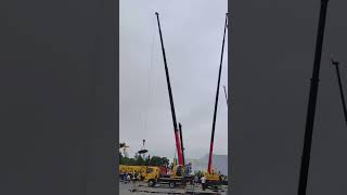 Blue brand 8ton truck crane 8speed high and low speed gearbox twin cars tested at the same time [upl. by Llyrat]