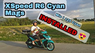 XSpeed R6 Cyan Mags Installed Yamaha Mio I 125 Cyan [upl. by Enilraep]