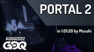 Portal 2 by Msushi in 10120  AGDQ 2022 Online [upl. by Studner]