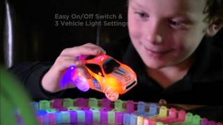 Twister Trax 360 15 Glow in the Dark Track w Two LightUp Cars on QVC [upl. by Katherina]