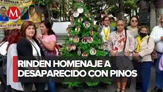 Colocan quotárboles del dolorquot en Veracruz con fotos de desaparecidos [upl. by Nitnilc]