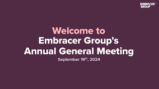 Embracer Group Annual General Meeting 2024 [upl. by Hanikehs]