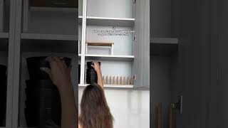 aesthetic kitchen cabinet organizing hacks 💫🤍 kitchenorganization aesthetickitchen [upl. by Hassin]