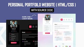 Animated Personal Portfolio with HTML CSS Source Code [upl. by Shull]