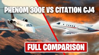 Embraer Phenom 300E VS Cessna Citation CJ4  Full Comparison [upl. by Raffarty460]