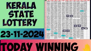 23112024 KERALA STATE LOTTERY CHART GUESSING WINNER TIPS STRATEGY GUESSING [upl. by Gloriane]