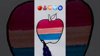 Satisfying tutorial 🍎🦑🍑🧊🧿 shorts art trending viralshorts youtubeshorts [upl. by Basham772]