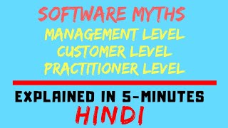 Software Development Myths  Management Level  Customer Level amp Partitioner level Myths HINDI [upl. by Kaitlynn]