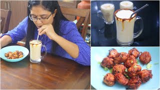 Cooking Vlogമിൽക്ക് ഷേക്കും സ്നാക്കുമായി ഒരു വൈകുന്നേരം Bakery Style Milk Shake Onion Potato Vada [upl. by Norrej]