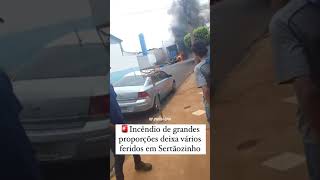 Incêndio assustador deixa feridos em Sertãozinho [upl. by Damahom]