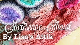 Crocheting a Shellscape Shawl in Scheepjes Whirl [upl. by Heurlin]