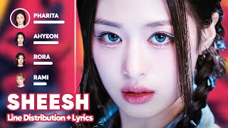 BABYMONSTER  SHEESH Line Distribution  Lyrics Karaoke PATREON REQUESTED [upl. by Marchak]