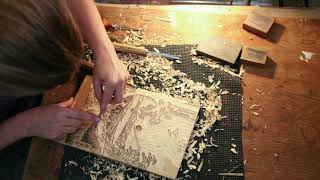 Japanese Woodblock Printmaking [upl. by Harday735]